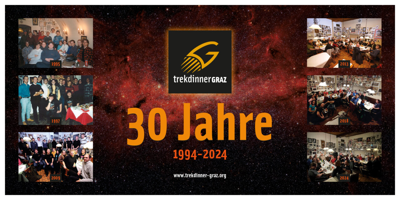 Poster für die 30-Jahre-Feier des trekdinner GRAZ