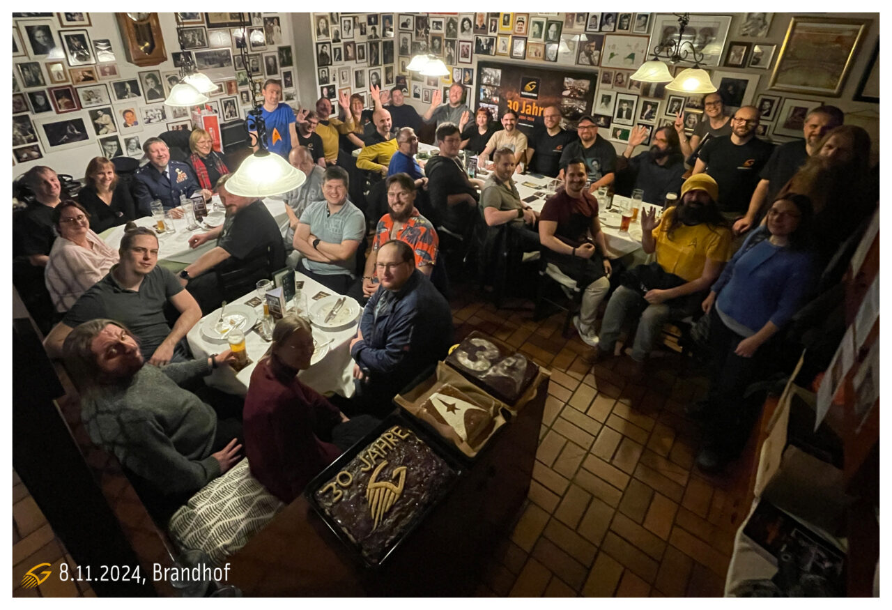 Das trekdinner Graz bei der Jubiläumsfeier am 8.11.2024 im Brandhof